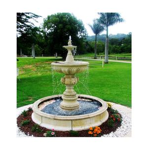 Fuente exterior de mármol blanco antiguo con escultura clásica para Villa Courtyard Garden Resort y Heritage Landscape Design - Product Image 2