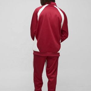 Ensemble de survêtements décontractés pour hommes en tricot brodé avec fermeture éclair, ensemble de survêtements sportifs à manches longues avec fermeture éclair, veste et pantalon, tenue de course à pied en 2 pièces - Product Image 2