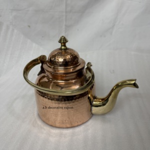 <b>Modern</b> Hand-Hammered Copper <b>Kettle</b> Coffee/Tea Pot with Solid Brass Spout Handle 2000ml Eco-Friendly Pitcher - Product Image 6