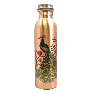 Bouteille d'eau en cuivre pur très vendue pour les bienfaits pour la santé, bouteille d'eau en cuivre réutilisable - Product Image 2