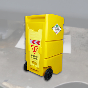 Heavy Duty 100L Oil Spill Response Kit Chemical Absorbent Cart Wheeled Spill Control Bin for Industrial Safety - Product Image 1