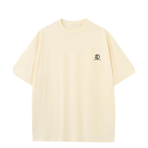 เสื้อยืดโอเวอร์ไซส์ผ้าไหมเสื้อยืดโอเวอร์ไซส์ผ้าคอตตอนเนื้อนุ่มปักโลโก้ออกแบบได้ตามที่ต้องการ - Product Image 3