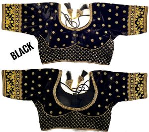 เสื้อเบลาส์ผ้า Velvate สำหรับงานแต่งงาน,เสื้อทำงานปักลายแบบหนา - Product Image 5