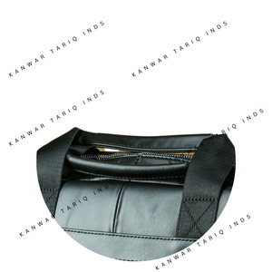 Cartera plegable de lujo de cuero genuino para hombres y mujeres Estilo corto delgado con hebillas de cinturón Monedero de cuero real - Product Image 2