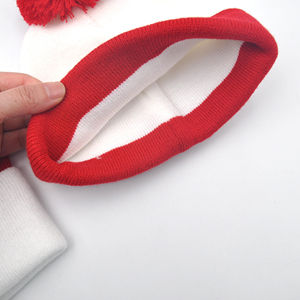 2025 New Fashionable <b>Christmas</b> Knitted <b>Hat</b> Warm Winter Custom Logo Embroidery Sublimation Printing Santa Caps - Product Image 5