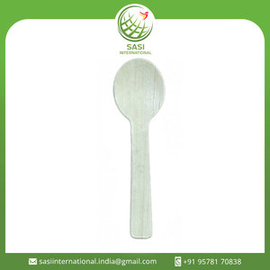 Vente en gros de cuillères biodégradables écologiques couverts jetables en feuille de palmier cuillère de 10 cm à vendre - Product Image 2