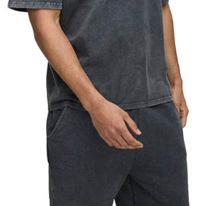 Camisa de lavado de ácido de color sólido informal para hombres y ropa de invierno corta ropa de moda transpirable - Product Image 3