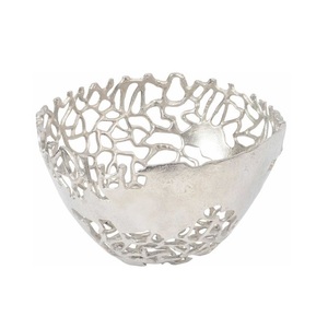 Cuenco de metal con efecto coral de alta calidad Aluminio fundido con diseño de lujo Cuenco decorativo de calidad estándar Hecho de metal de aluminio - Product Image 1