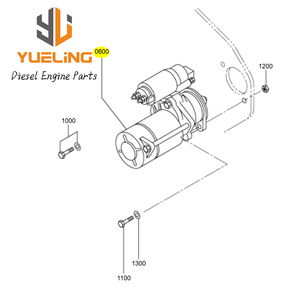 YUELING OEM Démarreur MM409-413 31A66-00102 12V 2KW 13T Compatible avec Mitsubishi S4L S4L2 S3L <span class=keywords><strong>K4M</strong></span> K4N <span class=keywords><strong>MOTEUR</strong></span> DIESEL - Product Image 6