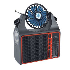 Altoparlante portatile multifunzionale del Bluetooth con il pannello solare, la ventola di raffreddamento, la Radio, trasportano la cinghia FP-128-S universale - Product Image 1