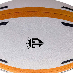 Ballons de rugby professionnels de qualité supérieure, tailles personnalisées, couleur unie, cousus à la machine, durables, en caoutchouc et cuir, pour clubs. - Product Image 5