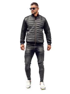 ... Chaqueta bomber ligera para hombre, tela transpirable, cierre frontal con cremallera, ideal para viajes, actividades al aire libre y ropa informal - Product Image 5