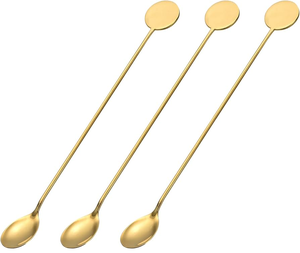 Cuillère à bar en laiton de haute qualité, design en bambou, manche long, artisanat royal, utilisée pour les bars et les fêtes de mariage - Product Image 6