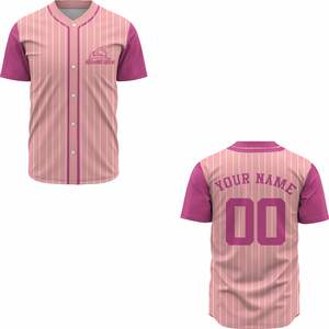 Vente en gros Design personnalisé boutonné maillot de baseball blanc polyester respirant avec logo imprimé sublimation hommes maillot vierge - Product Image 3