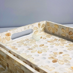 Plateau de service en nacre fait à la main du Vietnam Plateau décoratif élégant pour les repas de luxe, le service hôtelier, les cadeaux et la décoration intérieure - Product Image 4