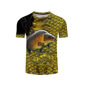 เสื้อตกปลาแขนสั้นสำหรับผู้ชายเสื้อตกปลาแบบระเหิดออกแบบได้เอง - Product Image 5