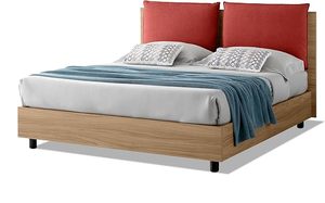 Letto Contenitore Singolo, Piazza e Mezza, Matrimoniale, HECHO EN ITALIA, Cabecera Acolchada con Cojín y Rejilla de Láminas EVERGREENWEB - Product Image 5