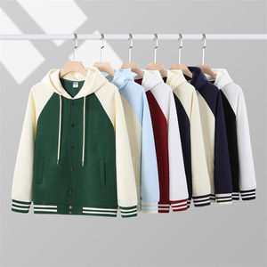 Vestes Versity College personnalisées grande taille pour hommes vestes universitaires vierges en gros vestes universitaires OEM avec logo personnalisé vestes universitaires pour hommes avec lettre simple - Product Image 1