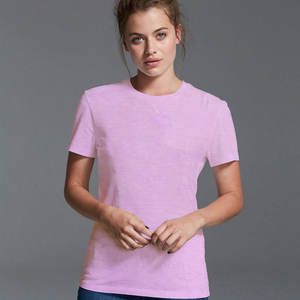 Mujeres ropa deportiva gimnasio Alta Calidad Algodón mujeres cuello redondo Borgoña Oversize camisetas - Product Image 5