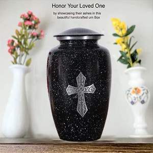 Urne funéraire en aluminium fabriquée à la main Souvenir funéraire adulte pour hommes femmes enfants et cendres de cercueil adulte homme femme grand enterrement - Product Image 2