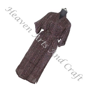 KL014 mujeres abstractas de seda pura Vintage Sari Kimono largo tamaño libre ajustable Vintage Sari Kimono Chaqueta larga Mujer seda Vintage - Product Image 2