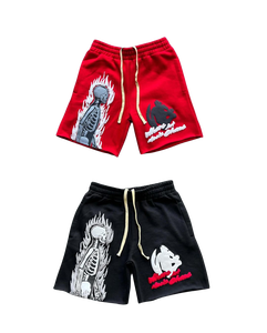 Conjunto corto de chándal de algodón 100% de verano para hombre, camiseta de manga larga de secado rápido, pantalones cortos con estampado DTG, chándal teñido liso transpirable - Product Image 4