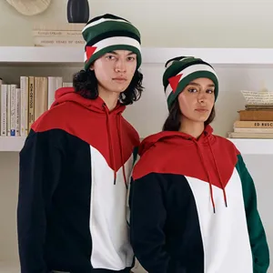 Sweat-shirts en molleton pour hommes 100% coton avec motif de drapeau palestinien en relief Sweat-shirt au style unique Prix de gros Sweat-shirt - Product Image 4