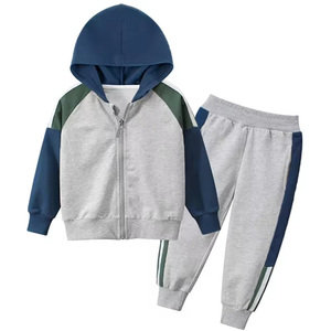 "Conjunto de chándal de invierno para niños personalizable de 2 piezas con sudaderas y pantalones" - Product Image 1