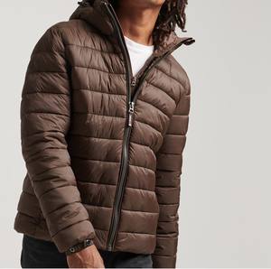 Chaqueta acolchada cálida de invierno de todos los colores sólidos para adultos, capucha informal, prendas de vestir impermeables, cremallera frontal, calle alta, OEM teñido - Product Image 1