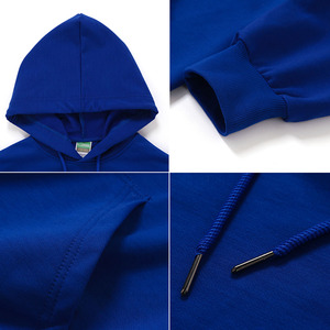 Venta al por mayor de logotipo personalizado de los hombres de más alta calidad de poliéster de algodón de manga larga de gran tamaño impermeable transpirable Sudadera con capucha de invierno sólido - Product Image 6