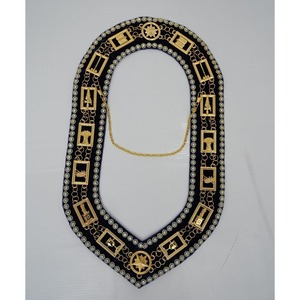 Collar de Cadena OES, Distintivo de la Orden Masónica de la Estrella del Este, de Alta Calidad, con Lentejuelas Púrpuras, Magnético, para Coser, con Baño Metálico - Product Image 6
