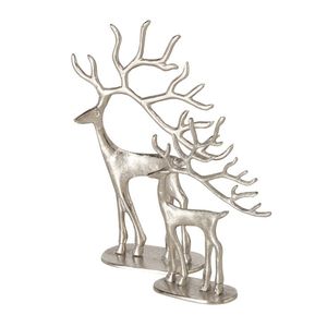 Statue de cerf en résine dorée champagne de luxe, sculpture de renne à cornes pour la décoration moderne de la maison, hôtel, décoration de Noël, vente en gros - Product Image 5