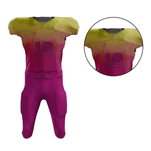 Camiseta de fútbol americano personalizada para hombre, conjunto de uniforme de entrenamiento de equipo deportivo transpirable con manga corta, opción de talla grande - Product Image 4