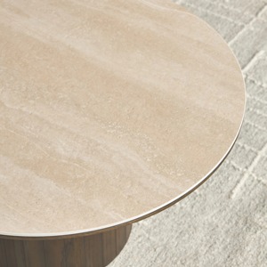 Sleek <b>Round</b> Gold Cylindrical <b>Table</b> Crafted For Living Rooms Bedrooms And Decorative Corners With Timeless Appeal - Product Image 3