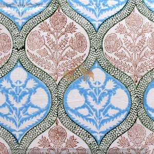 Tissu en coton imprimé floral fait main, tissu de haute qualité, teint à la main, léger, pour chemises de filles - Product Image 3