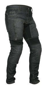 Pantalones vaqueros blindados para motocicleta para hombre con forro de aramida, pantalones de montar en moto con panel elástico - Product Image 3