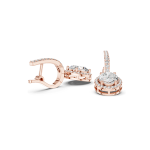 Boucles d'oreilles en diamant de laboratoire 4.022 CT pour femmes, clarté VVS-VS EF, or 18KT, 14KT, 10KT et argent 925, or rose, or jaune, or blanc - Product Image 6