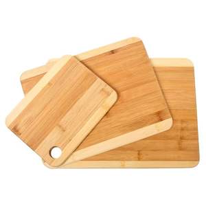 Tablas de cortar de bambú de tres tamaños de estilo ecológico de alta calidad, superventas para uso doméstico en la cocina, para picar verduras y carne - Product Image 5