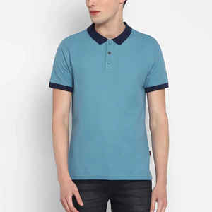 Camiseta de manga corta Unisex de alta calidad directa de fábrica, ropa de hombre verde, tela de lona, patrón sólido - Product Image 1