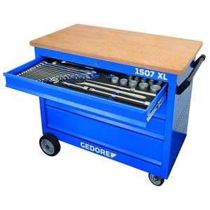 Carro de herramientas Gedore KL-4999-8200 para ensamblaje de ejes de vehículos comerciales con 92 piezas, cajas de herramientas industriales - Product Image 1