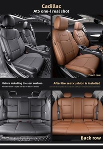 Housse de siège de voiture en cuir véritable personnalisée de style luxueux pour <span class=keywords><strong>Cadillac</strong></span> ATS-L/XT5/XTS 360 Couverture complète Toutes saisons - Product Image 6