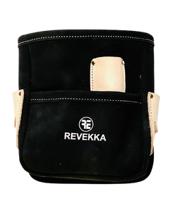 Pochette en cuir fendu à 2 compartiments RVK2SL pour outils de construction, pochette pour cloisons sèches, outils à main - Product Image 2