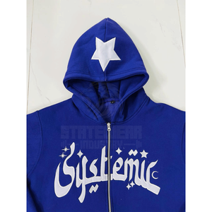 Nouveau sweat à capuche zippé pour homme, personnalisable avec logo, impression en relief et broderie, respirant, grande taille, vente en gros - Product Image 2