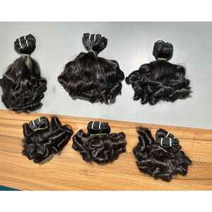 Extensions de cheveux ondulés de temple indien 100% pour bébé, tissage en trame de cheveux humains, cuticules alignées non traitées - Product Image 6