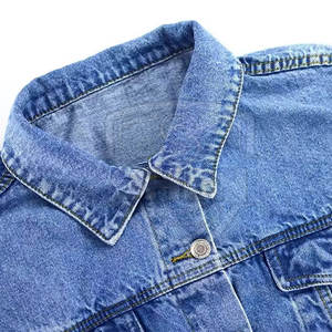 Veste en jean courte pour femmes fabriquée par des professionnels, vente en gros, vêtements décontractés, usage extérieur, veste en jean courte pour femmes - Product Image 4