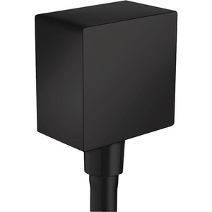 Hansgrohe HG <b>Hose</b> Connector FIXFIT SQUARE with Backflow Preventer Matte Black - Product Image 1