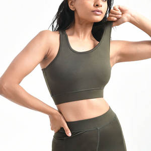 Lightweight Breathable Short <b>Racer</b> Back <b>Tank</b> <b>Top</b> with Front Logo for Women's Gym Exercise and Active Lifestyle Performance - Product Image 1