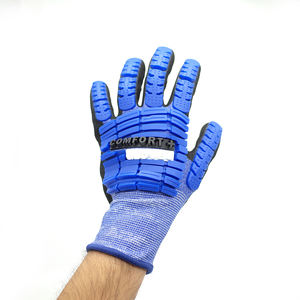 Guantes de Cuero Cómodos y Resistentes a Impactos con Muñequera Ajustable, Protección Antivibración y Antiestática - Product Image 4
