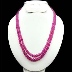 Natural Bangkok Ruby <b>Beads</b> <b>Necklace</b> 438.80Cts Ball Shape Pattern - Product Image 1