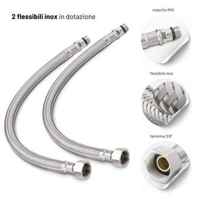 Grifo de lavabo de latón de una sola palanca con caño alto Serie de orificio Sprint Cartucho de 25 mm 1,1/4 Mezclador de lavabo de caño alto de residuos - Product Image 5